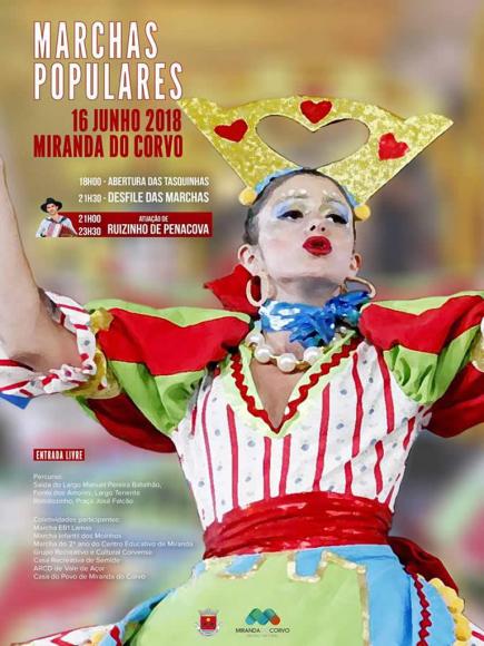 MARCHAS POPULARES ANIMAM MIRANDA DO CORVO 16 DE JUNHO DE 2018